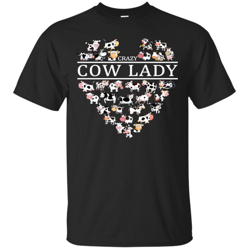 Crazy Cow Lady Funny Cow Lover Shirt VA01 - crazy-cow-lady-funny-cow-lover-shirt-va01-vivianstorescom