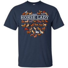 Load image into Gallery viewer, Crazy Horse Lady Funny Horse Lover Shirt VA01 - crazy-horse-lady-funny-horse-lover-shirt-va01-vivianstorescom-2