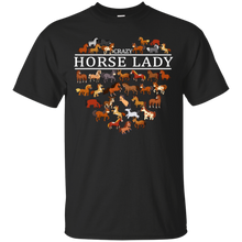 Load image into Gallery viewer, Crazy Horse Lady Funny Horse Lover Shirt VA01 - crazy-horse-lady-funny-horse-lover-shirt-va01-vivianstorescom