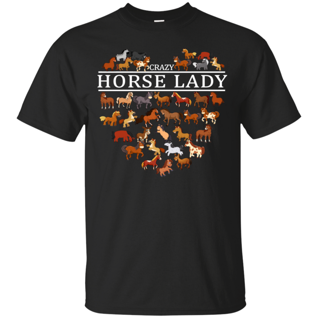 Crazy Horse Lady Funny Horse Lover Shirt VA01 - crazy-horse-lady-funny-horse-lover-shirt-va01-vivianstorescom