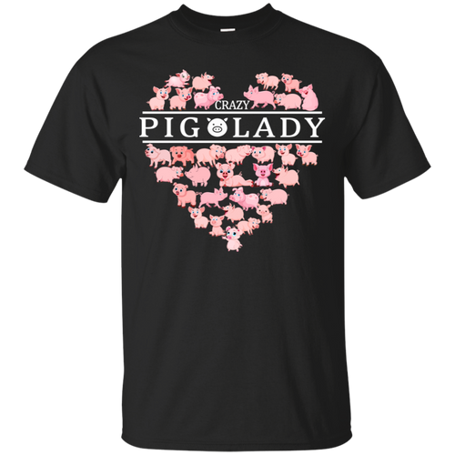 Crazy Pig Lady Funny Pig Lover Shirt VA01 - crazy-pig-lady-funny-pig-lover-shirt-va01-vivianstorescom