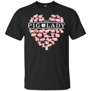 Crazy Pig Lady Funny Pig Lover Shirt VA01 - crazy-pig-lady-funny-pig-lover-shirt-va01-vivianstorescom