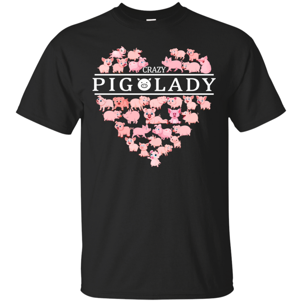 Crazy Pig Lady Funny Pig Lover Shirt VA01 - crazy-pig-lady-funny-pig-lover-shirt-va01-vivianstorescom