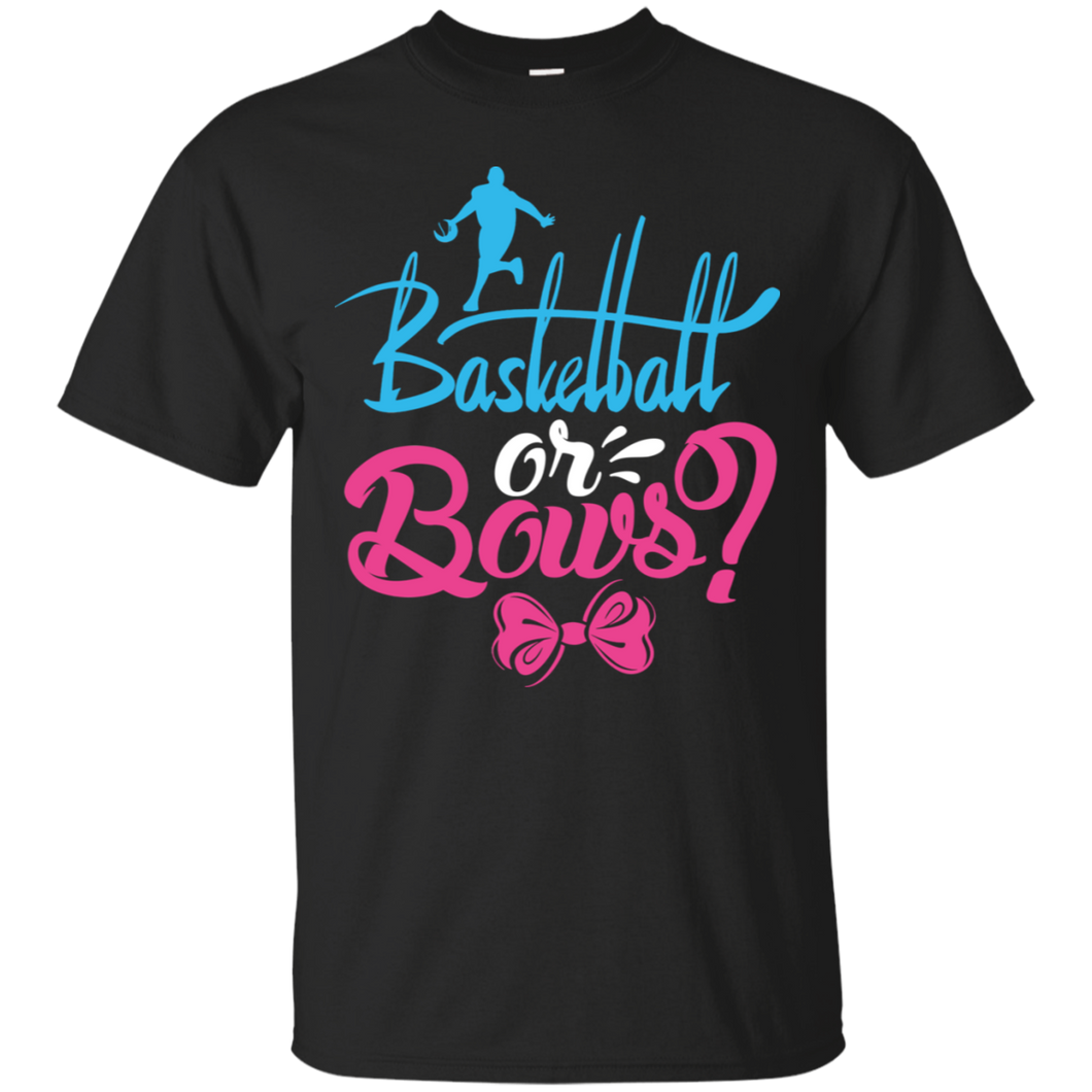 Cute Basketball or Bows Gender Reveal Party Shirt KA01 - cute-basketball-or-bows-gender-reveal-party-shirt-ka01-vivianstorescom