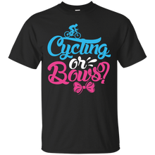 Load image into Gallery viewer, Cute Cycling or Bows Gender Reveal Party Shirt KA01 - cute-cycling-or-bows-gender-reveal-party-shirt-ka01-vivianstorescom