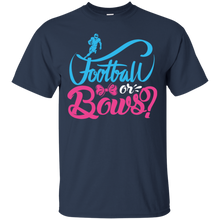 Load image into Gallery viewer, Cute Football or Bows Gender Reveal Party Shirt KA01 - cute-football-or-bows-gender-reveal-party-shirt-ka01-vivianstorescom-2