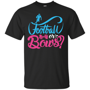 Cute Football or Bows Gender Reveal Party Shirt KA01 - cute-football-or-bows-gender-reveal-party-shirt-ka01-vivianstorescom