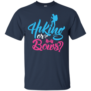 Cute Hiking or Bows Gender Reveal Party Shirt KA01 - cute-hiking-or-bows-gender-reveal-party-shirt-ka01-vivianstorescom-2