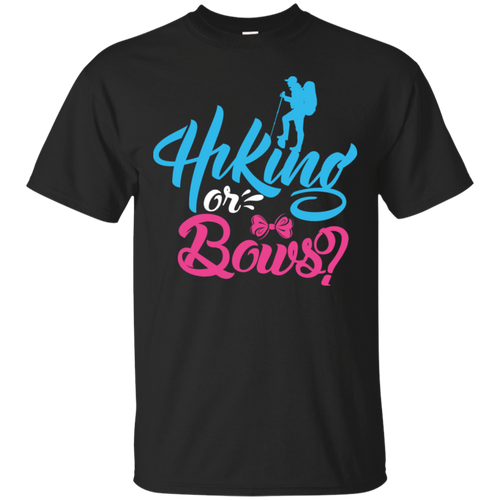 Cute Hiking or Bows Gender Reveal Party Shirt KA01 - cute-hiking-or-bows-gender-reveal-party-shirt-ka01-vivianstorescom