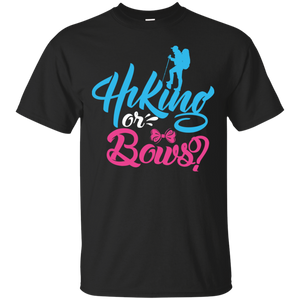 Cute Hiking or Bows Gender Reveal Party Shirt KA01 - cute-hiking-or-bows-gender-reveal-party-shirt-ka01-vivianstorescom