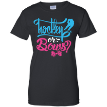 Load image into Gallery viewer, Cute Hockey or Bows Gender Reveal Party Shirt KA01 - cute-hockey-or-bows-gender-reveal-party-shirt-ka01-vivianstorescom-8