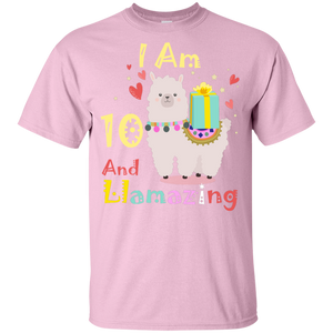 Cute Llamazing Llama Amazing 10th Birthday Shirt KA01 - cute-llamazing-llama-amazing-10th-birthday-shirt-ka01-vivianstorescom-2