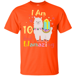 Cute Llamazing Llama Amazing 10th Birthday Shirt KA01 - cute-llamazing-llama-amazing-10th-birthday-shirt-ka01-vivianstorescom-3