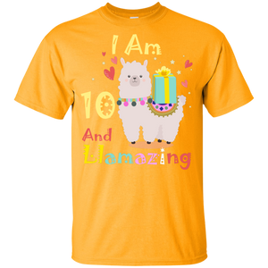 Cute Llamazing Llama Amazing 10th Birthday Shirt KA01 - cute-llamazing-llama-amazing-10th-birthday-shirt-ka01-vivianstorescom-4