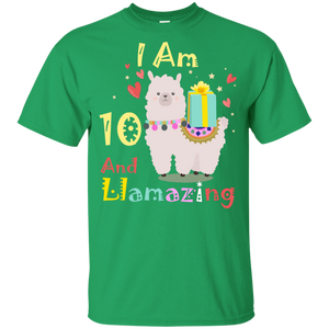 Cute Llamazing Llama Amazing 10th Birthday Shirt KA01 - cute-llamazing-llama-amazing-10th-birthday-shirt-ka01-vivianstorescom-5