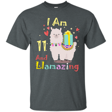 Load image into Gallery viewer, Cute Llamazing Llama Amazing 11th Birthday Shirt KA01 - cute-llamazing-llama-amazing-11th-birthday-shirt-ka01-vivianstorescom-2