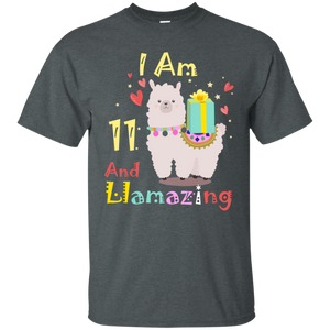 Cute Llamazing Llama Amazing 11th Birthday Shirt KA01 - cute-llamazing-llama-amazing-11th-birthday-shirt-ka01-vivianstorescom-2