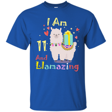 Load image into Gallery viewer, Cute Llamazing Llama Amazing 11th Birthday Shirt KA01 - cute-llamazing-llama-amazing-11th-birthday-shirt-ka01-vivianstorescom-3