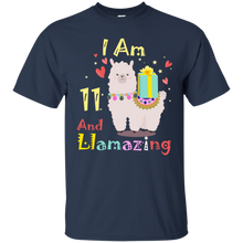 Load image into Gallery viewer, Cute Llamazing Llama Amazing 11th Birthday Shirt KA01 - cute-llamazing-llama-amazing-11th-birthday-shirt-ka01-vivianstorescom-4