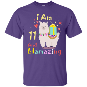 Cute Llamazing Llama Amazing 11th Birthday Shirt KA01 - cute-llamazing-llama-amazing-11th-birthday-shirt-ka01-vivianstorescom-5