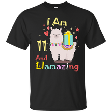 Load image into Gallery viewer, Cute Llamazing Llama Amazing 11th Birthday Shirt KA01 - cute-llamazing-llama-amazing-11th-birthday-shirt-ka01-vivianstorescom