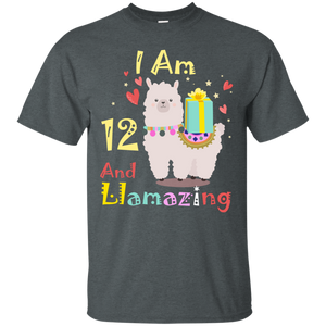 Cute Llamazing Llama Amazing 12th Birthday Shirt KA01 - cute-llamazing-llama-amazing-12th-birthday-shirt-ka01-vivianstorescom-5