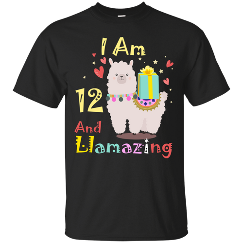 Cute Llamazing Llama Amazing 12th Birthday Shirt KA01 - cute-llamazing-llama-amazing-12th-birthday-shirt-ka01-vivianstorescom