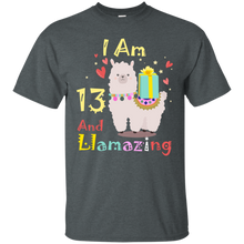 Load image into Gallery viewer, Cute Llamazing Llama Amazing 13th Birthday Shirt KA01 - cute-llamazing-llama-amazing-13th-birthday-shirt-ka01-vivianstorescom-5