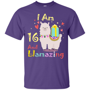 Cute Llamazing Llama Amazing 16th Birthday Shirt KA01 - cute-llamazing-llama-amazing-16th-birthday-shirt-ka01-vivianstorescom-2