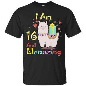 Cute Llamazing Llama Amazing 16th Birthday Shirt KA01 - cute-llamazing-llama-amazing-16th-birthday-shirt-ka01-vivianstorescom