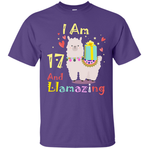 Cute Llamazing Llama Amazing 17th Birthday Shirt KA01 - cute-llamazing-llama-amazing-17th-birthday-shirt-ka01-vivianstorescom-2