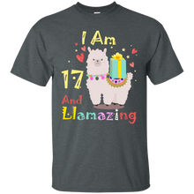 Load image into Gallery viewer, Cute Llamazing Llama Amazing 17th Birthday Shirt KA01 - cute-llamazing-llama-amazing-17th-birthday-shirt-ka01-vivianstorescom-5