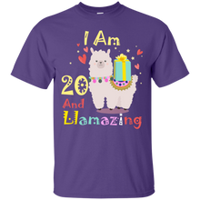 Load image into Gallery viewer, Cute Llamazing Llama Amazing 20th Birthday Shirt KA01 - cute-llamazing-llama-amazing-20th-birthday-shirt-ka01-vivianstorescom-2