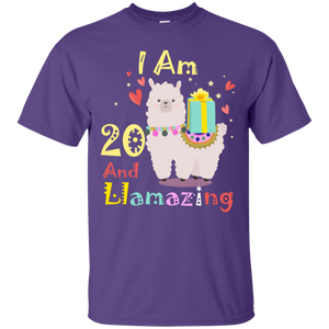 Cute Llamazing Llama Amazing 20th Birthday Shirt KA01 - cute-llamazing-llama-amazing-20th-birthday-shirt-ka01-vivianstorescom-2