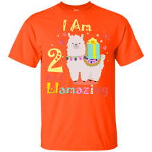 Load image into Gallery viewer, Cute Llamazing Llama Amazing 2nd Birthday Shirt KA01 - cute-llamazing-llama-amazing-2nd-birthday-shirt-ka01-vivianstorescom-3