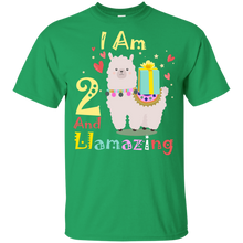 Load image into Gallery viewer, Cute Llamazing Llama Amazing 2nd Birthday Shirt KA01 - cute-llamazing-llama-amazing-2nd-birthday-shirt-ka01-vivianstorescom-5