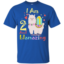 Load image into Gallery viewer, Cute Llamazing Llama Amazing 2nd Birthday Shirt KA01 - cute-llamazing-llama-amazing-2nd-birthday-shirt-ka01-vivianstorescom