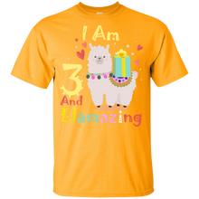 Load image into Gallery viewer, Cute Llamazing Llama Amazing 3rd Birthday Shirt KA01 - cute-llamazing-llama-amazing-3rd-birthday-shirt-ka01-vivianstorescom-4