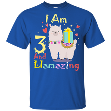 Load image into Gallery viewer, Cute Llamazing Llama Amazing 3rd Birthday Shirt KA01 - cute-llamazing-llama-amazing-3rd-birthday-shirt-ka01-vivianstorescom