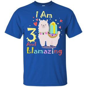 Cute Llamazing Llama Amazing 3rd Birthday Shirt KA01 - cute-llamazing-llama-amazing-3rd-birthday-shirt-ka01-vivianstorescom