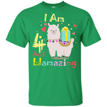 Load image into Gallery viewer, Cute Llamazing Llama Amazing 4th Birthday Shirt KA01 - cute-llamazing-llama-amazing-4th-birthday-shirt-ka01-vivianstorescom-5