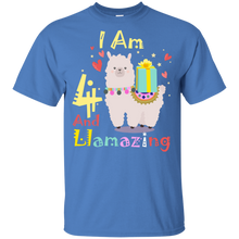 Load image into Gallery viewer, Cute Llamazing Llama Amazing 4th Birthday Shirt KA01 - cute-llamazing-llama-amazing-4th-birthday-shirt-ka01-vivianstorescom-6