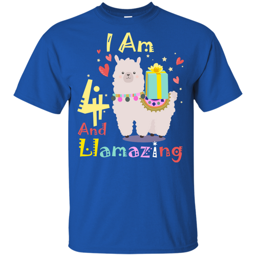 Cute Llamazing Llama Amazing 4th Birthday Shirt KA01 - cute-llamazing-llama-amazing-4th-birthday-shirt-ka01-vivianstorescom