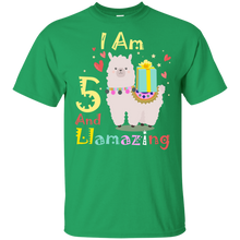 Load image into Gallery viewer, Cute Llamazing Llama Amazing 5th Birthday Shirt KA01 - cute-llamazing-llama-amazing-5th-birthday-shirt-ka01-vivianstorescom-5