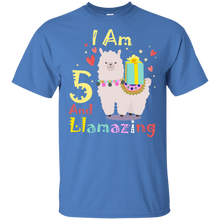 Load image into Gallery viewer, Cute Llamazing Llama Amazing 5th Birthday Shirt KA01 - cute-llamazing-llama-amazing-5th-birthday-shirt-ka01-vivianstorescom-6