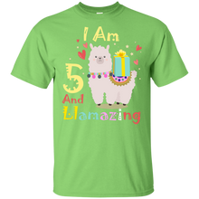 Load image into Gallery viewer, Cute Llamazing Llama Amazing 5th Birthday Shirt KA01 - cute-llamazing-llama-amazing-5th-birthday-shirt-ka01-vivianstorescom-7