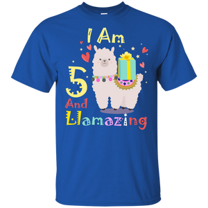 Cute Llamazing Llama Amazing 5th Birthday Shirt KA01 - cute-llamazing-llama-amazing-5th-birthday-shirt-ka01-vivianstorescom