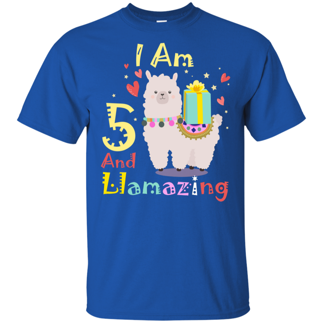 Cute Llamazing Llama Amazing 5th Birthday Shirt KA01 - cute-llamazing-llama-amazing-5th-birthday-shirt-ka01-vivianstorescom