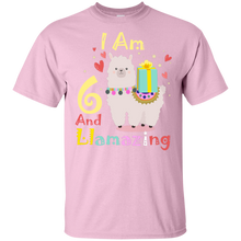 Load image into Gallery viewer, Cute Llamazing Llama Amazing 6th Birthday Shirt KA01 - cute-llamazing-llama-amazing-6th-birthday-shirt-ka01-vivianstorescom-2