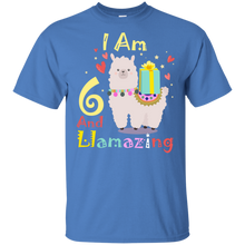 Load image into Gallery viewer, Cute Llamazing Llama Amazing 6th Birthday Shirt KA01 - cute-llamazing-llama-amazing-6th-birthday-shirt-ka01-vivianstorescom-6